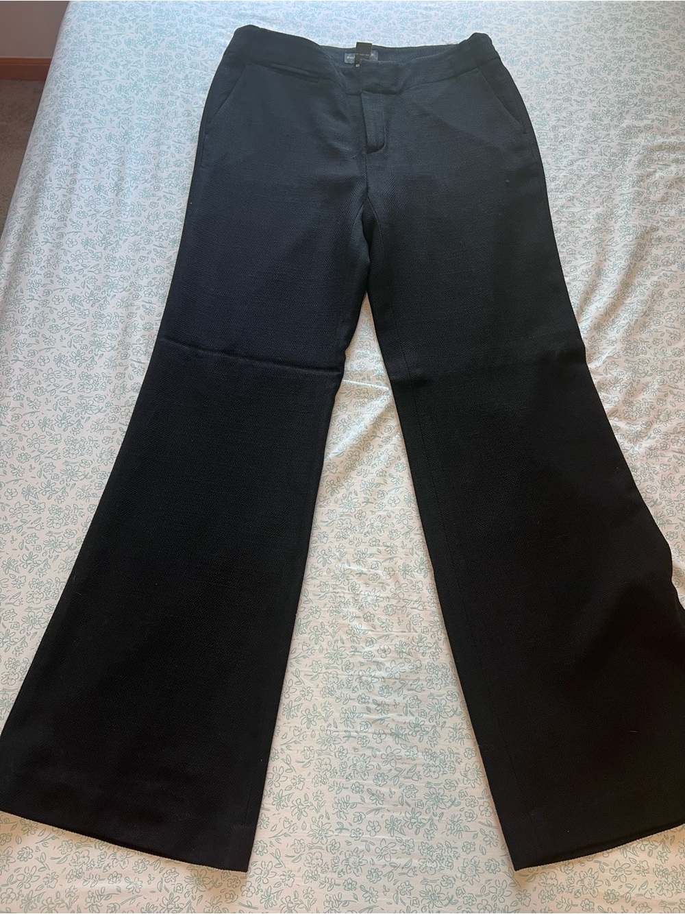 Vintage Banana Republic 100% Wool Wide Leg Trousers Black Size 6